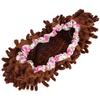 1 Piece Reusable Detachable Washable Household Floor Cleaning Slipper Mop Shoes Cover (Coffee)