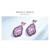 Umcho Created Nano Pink Morganite Drop Earrings Luxury Genuine 925 Sterling Silver Earrings