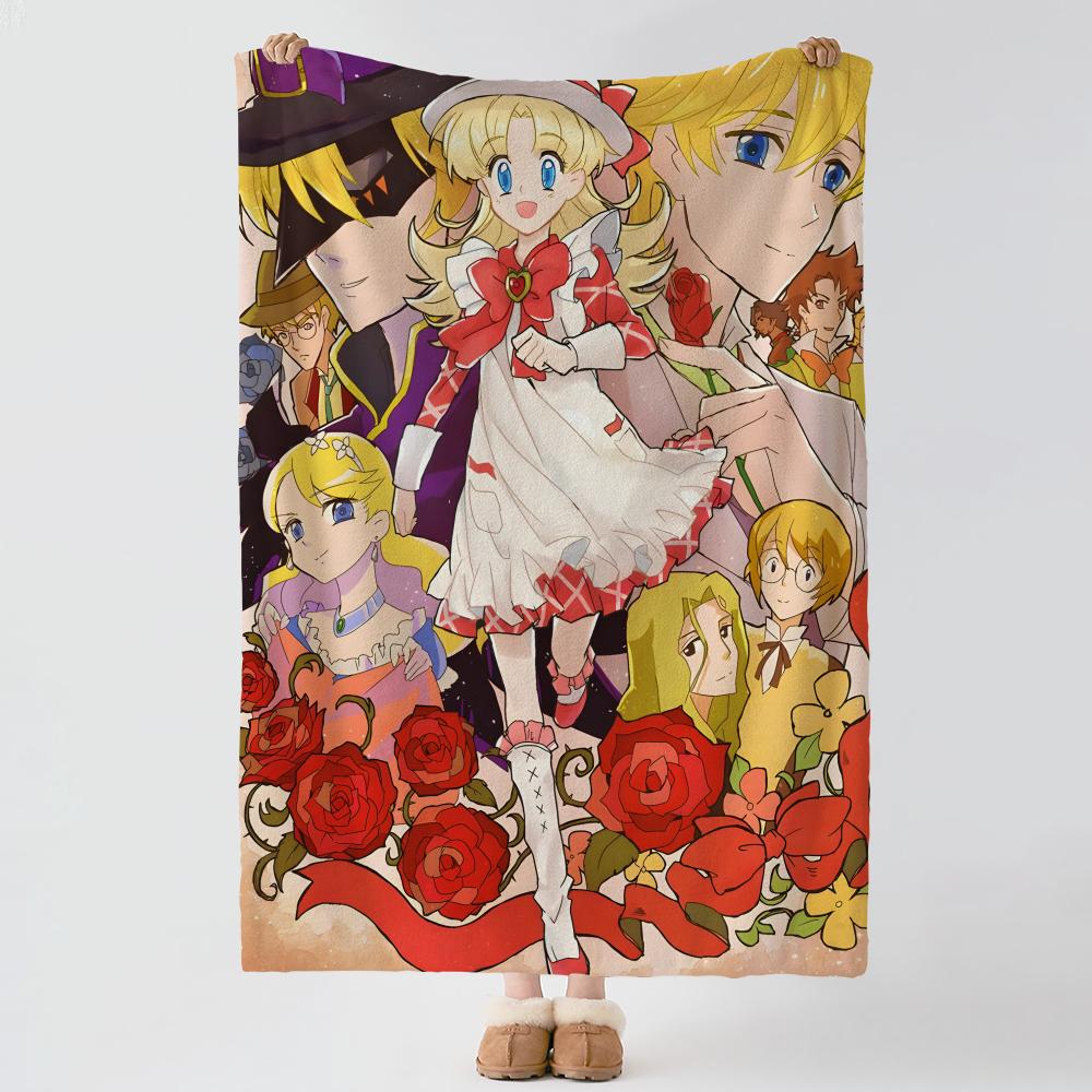 Anime A-Ashita no Nadja Throw Soft Warm Flannel Blanket, Multi-use Throw for Bed Sofa Office, Air Conditioning Nap Blanket