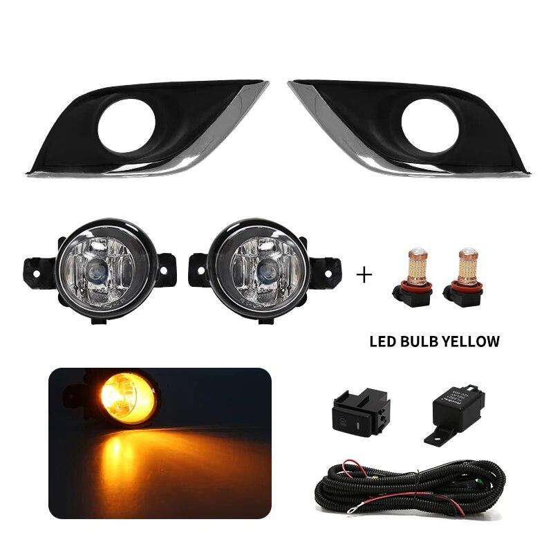 For Nissan Sunny Led Fog Light VERSA Sedan ALMERA N17 2014 2015 2016 2017 2018 Daytime Running Lamp DRL Daylight Waterproof 12V