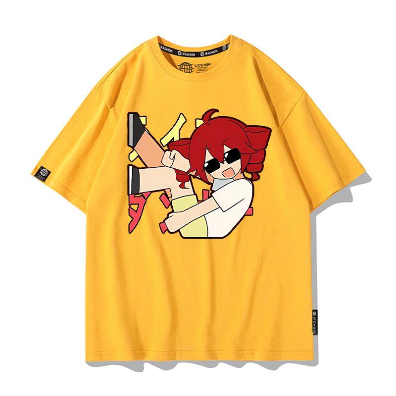 2026 New Anime Kasane Teto Cosplay Printed Short Sleeves TShirt Casual Tee Fashion Shirts Versatile in Summer Birthday Gifts