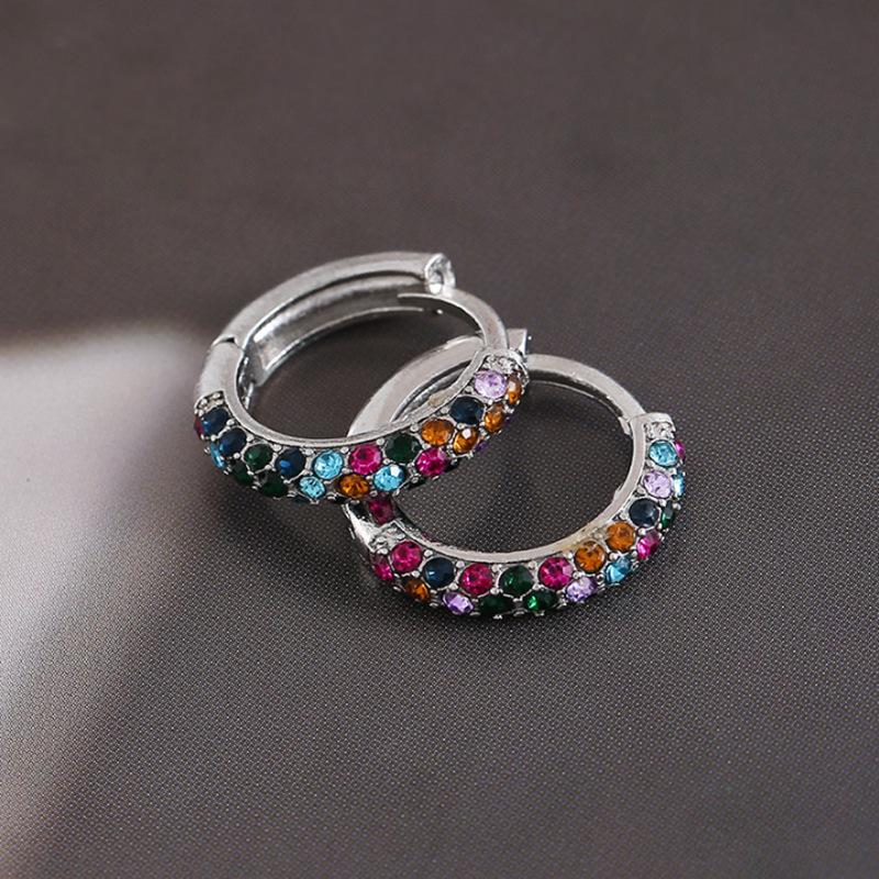 Eco-friendly Korean-Japanese Style Colorful Cubic Zirconia Women s Stud Earrings - Trendy European  American Design.