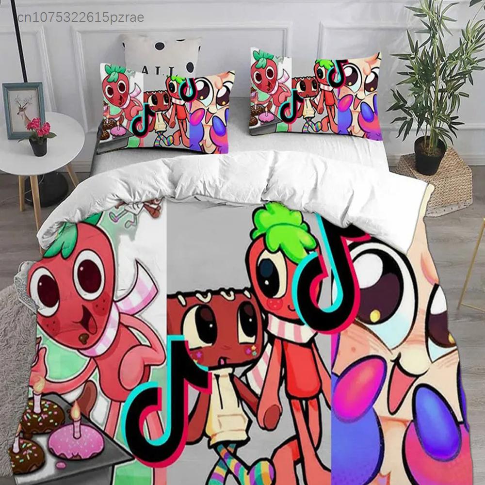 Game Scene Dandy's World Bedding Sets Bed Cover Comforter Duvet Cover Pillow Case 2-3 Pieces Sets Teenagers Children's Gifts