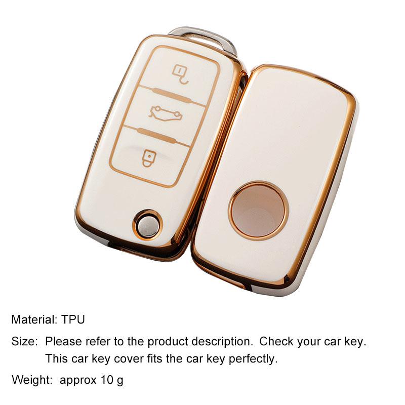 TPU Car Key Case Cover Fob For VW Volkswagen Polo Tiguan Passat B5 B6 B7 Golf MK Jetta Skoda Kodiaq Superb Octavia Seat