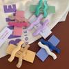 2pcs/set Candy Color Acrylic Wave Barrettes Irregular Girls Side Clip Bangs Clip  Kids Headwear