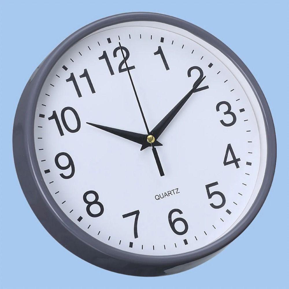 Battery Operated Modern Wall Mounted Clock Non-ticking Round Wall Clocks Hanging Clock  School