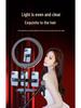 Dual-Position Carbon Steel Phone Stand with Fill Light for Outdoor Streaming