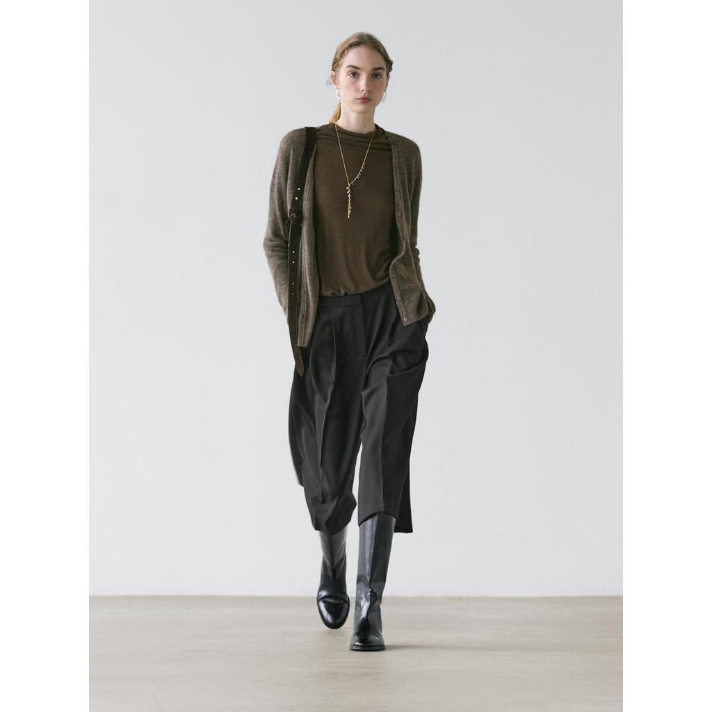 Masimodutti Wool Long Bermuda Pants