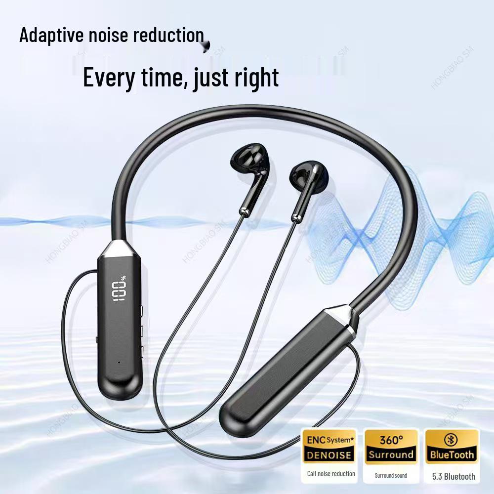 Bluetooth Noise-Cancelling Neckband Earphones - Long Battery Life & Versatile for Gaming & Outdoor Sports
