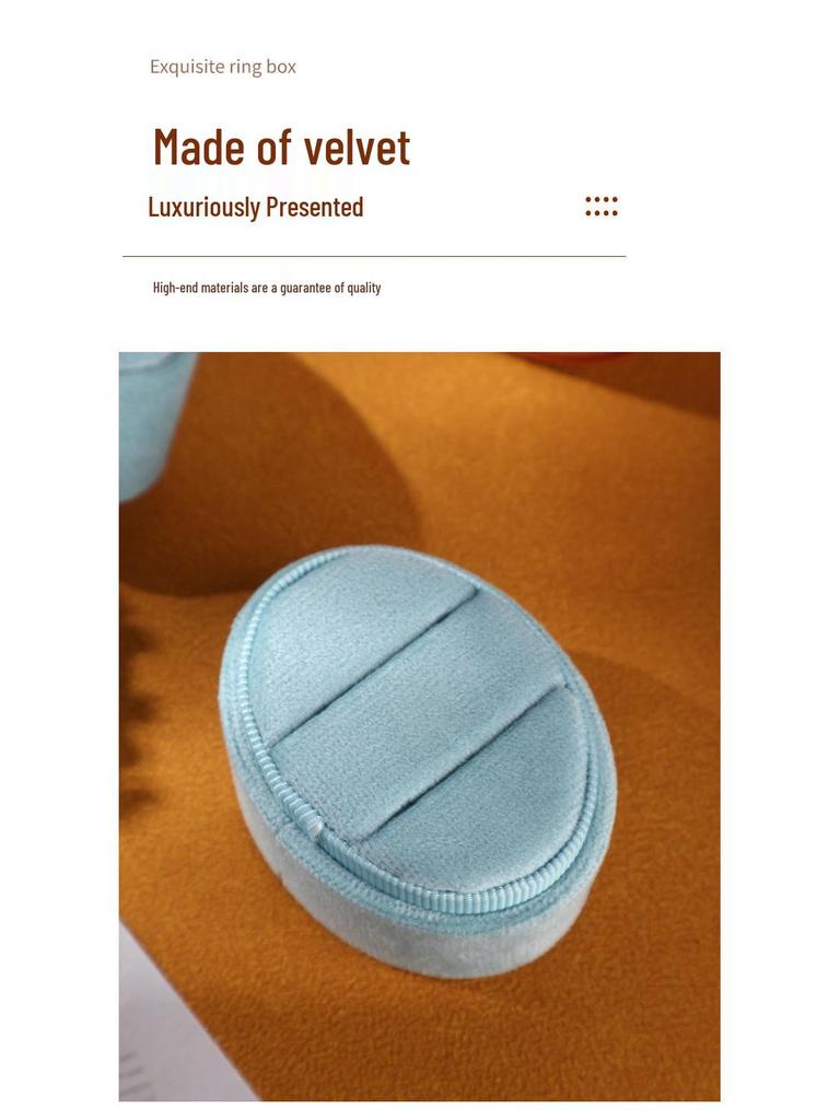 Velvet Oval Ring Box - Jewelry Packaging, In Stock, Fast Shipping