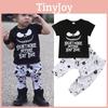 Adorable Halloween Baby Boy Girl Cotton Top T-shirt With Stripe Long Pants Set