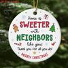 Acrylic Round Pendant Decorations 2D Christmas Hanging Ornaments, Santa Snowflake Reindeer Festive Party Supplies for Tree Decorations, Reusable