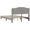 Bed Frame with Headboard Light Grey 120 x 190 cm Velvet