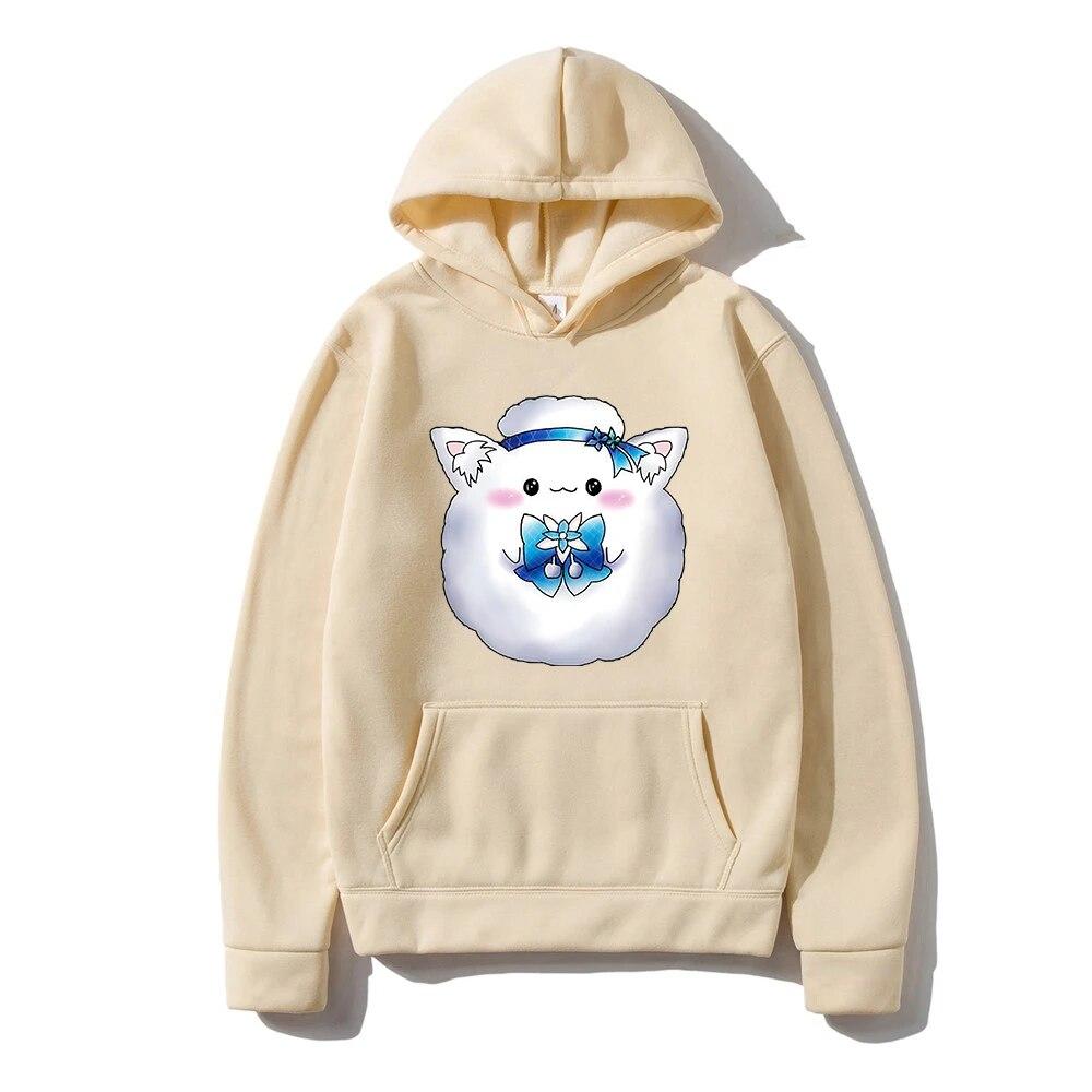 Hololive English VTuber Yukihana Lamy Yukimin Hoodie Women Autumn Winter Kawaii Pattern Hoodies Unisex Cartoon Hooded Sweatshirt