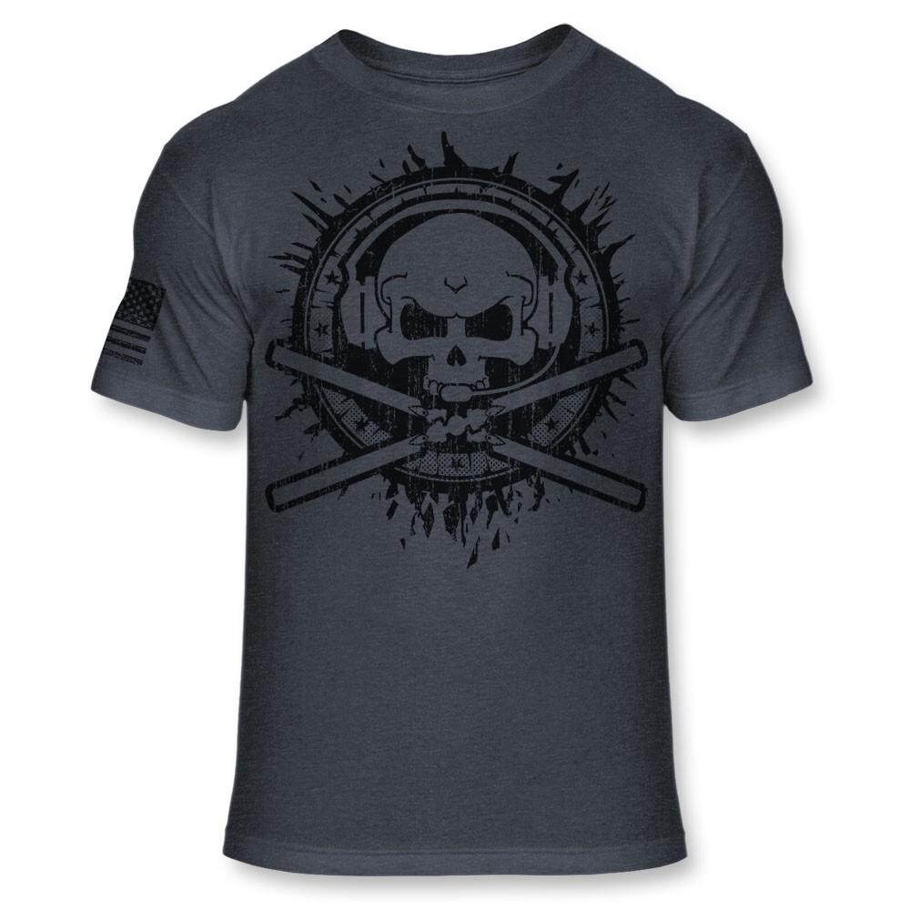Helicopter Pilot Skull Logo T-Shirt - Helicopter Crossbones Tee Shirt - A397 S разноцветный