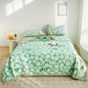 Flowers Style Summer Quilted Quilt 100% Cotton Fluffy Air Condition Thin Quilt Soft Comfortable Thin Blanket Machine Washable