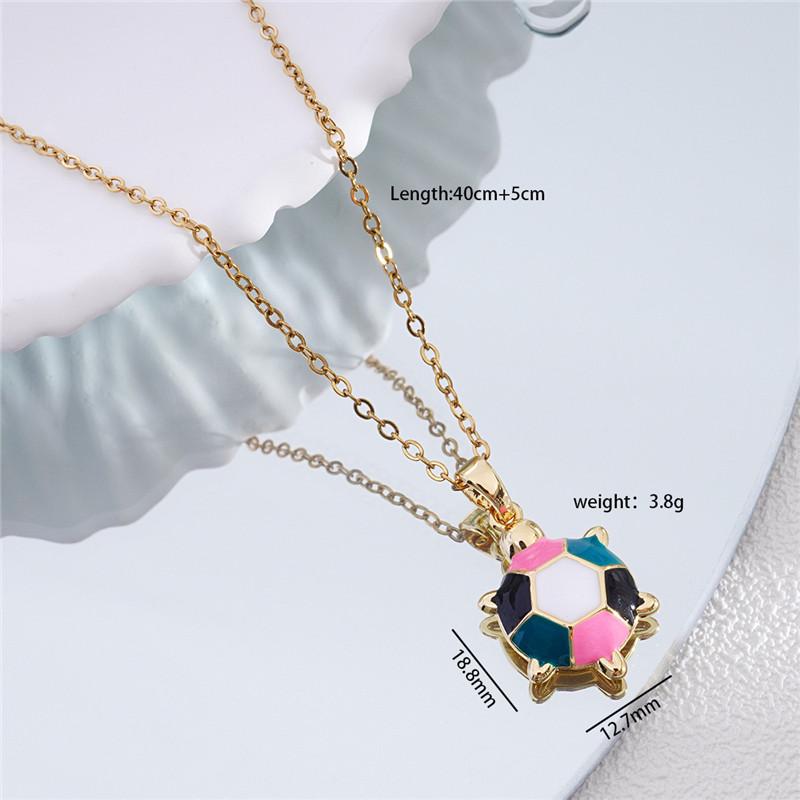 Cute Small Turtle Zircon Enamel Pendant Necklace Stainless Steel Chains Simple Animal Choker Jewelry Party Gift For Women Girls