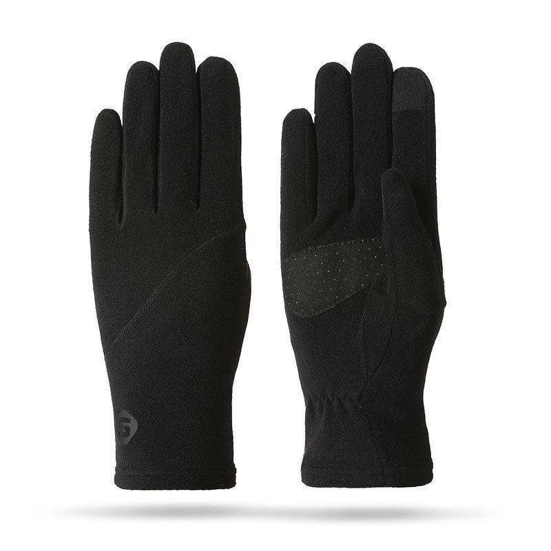 Autumn and winter German velvet thermal gloves women's windproof, cold-proof and non-slip electric vehicle high-elastic outdoor riding gloves
