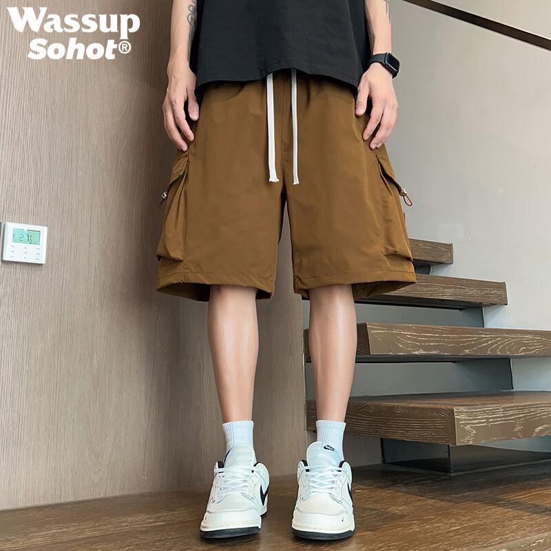 Wassup Sohot Men s Summer Loose Fit Ice-Feel Cargo Shorts 2XL