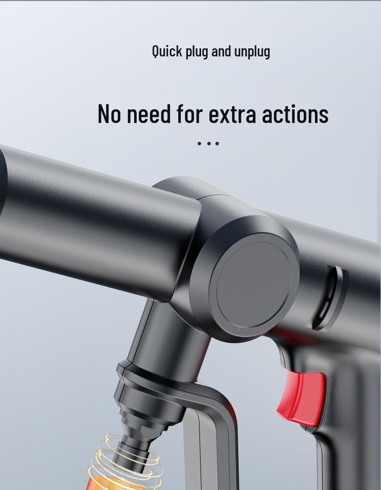 Rechargeable Portable High-Pressure Car Wash Spray Gun - Wireless Lithium Battery Powered