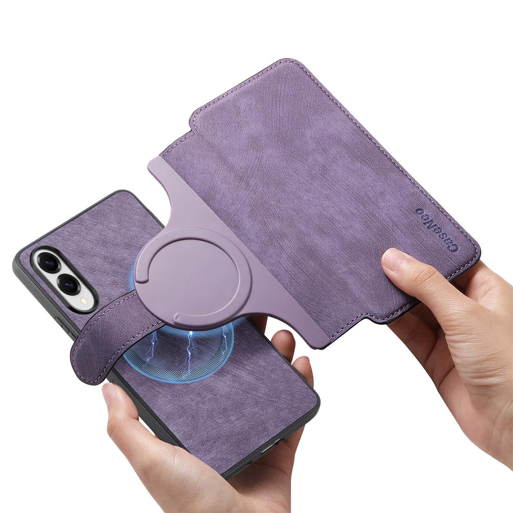For Samsung Galaxy S25 Edge Magnetic Case CASENEO Detachable Leather Phone Wallet Cover