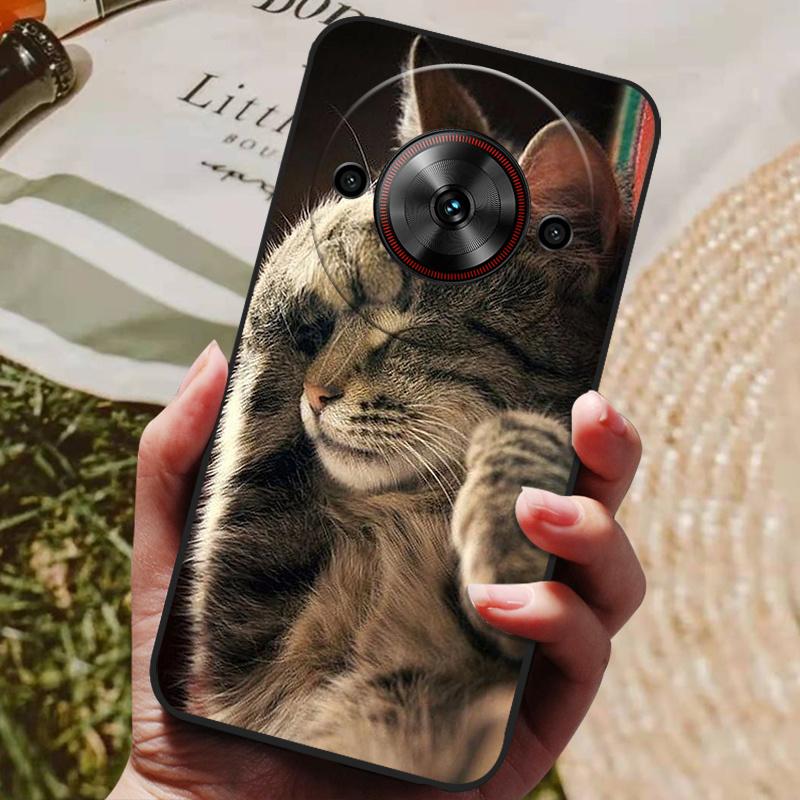 Per ZTE Blade A75 5G Custodia Cool Stampata Silicone TPU Morbida Cover per ZTE Blade A75 5G Custodie Nere Protettive Guscio Telefono A 75 5G