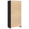 Wardrobe with Doors Black Oak Effect 90 X 52 X 200 Cm