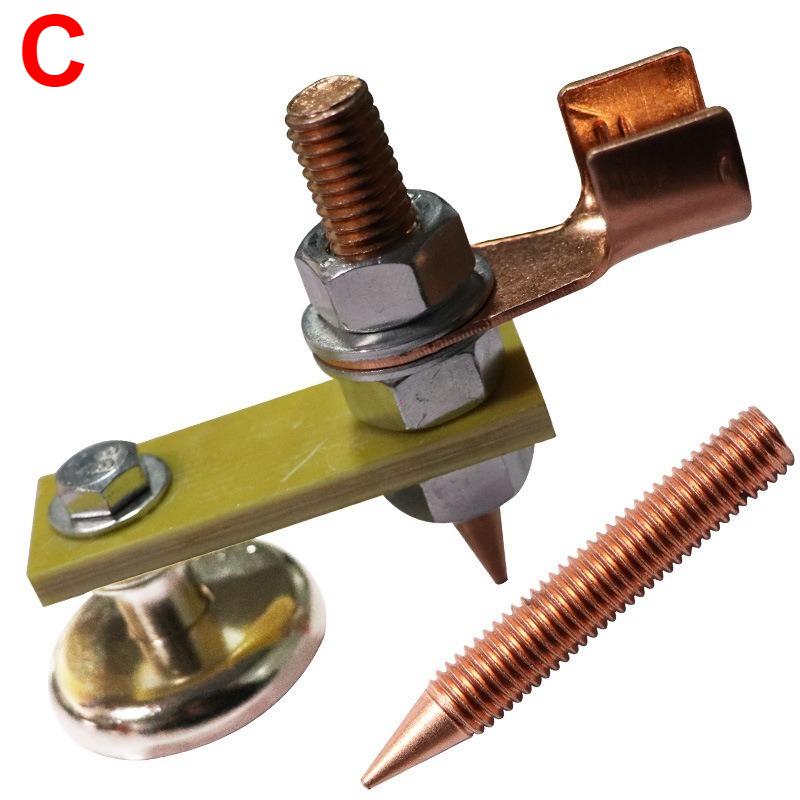 1pcs Welding Magnet Head Magnetic Welding Ground Clamp Holder Fixture Strong Welder Sheet Metal Repair Machine Ground Wire Clamp