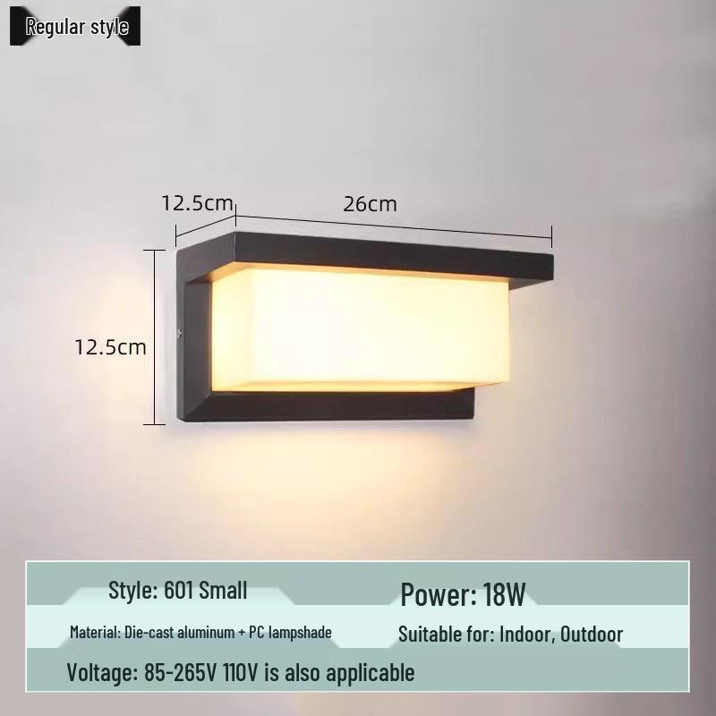 Lampă de Perete de Exterior în Formă de Lună, Rezistentă la Apă, cu Senzor Infraroșu, pentru Curte, Balcon și Prag