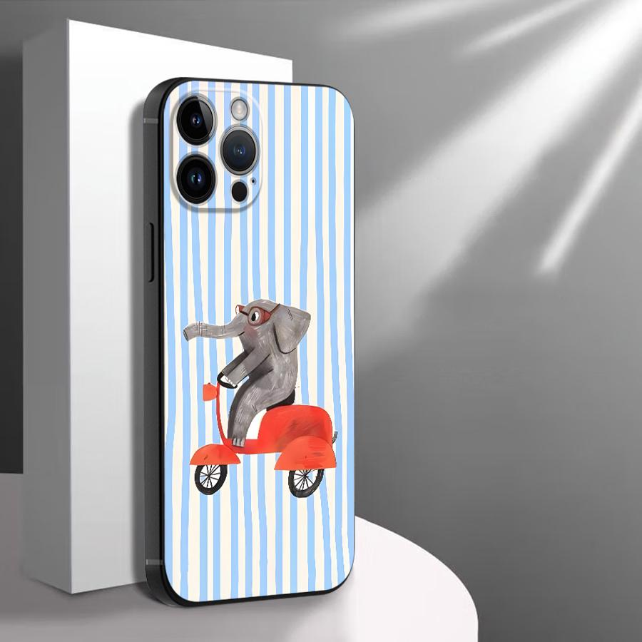 Phone Case for Apple iPhone 17 Pro Max Air 13 11 17e 14 XR XS MAX 15 Pro 7 8 16 12 Funda Phone Cover Creative Cartoon Animals