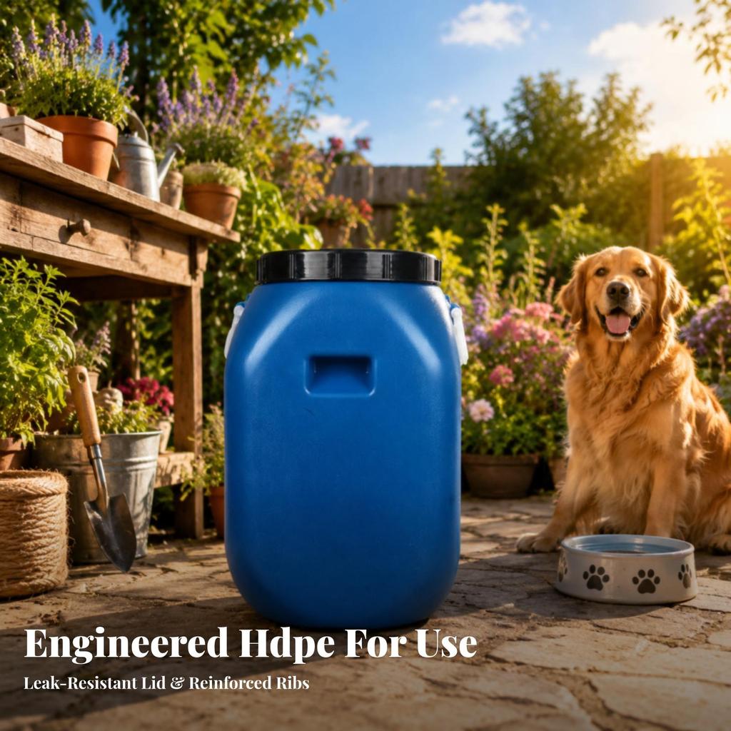 Long-Lasting Thick-Walled Food-Grade Container with Double Lid Versatile Square