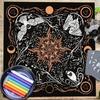 Bird Moon Pattern Astrology Tablecloth Tarots Divinations Tablecloth Altars Cloth Divinations Board Game Accessory