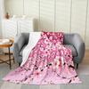 Cherry Blossom Throw Blanket Branches Flower Print Fleece Flannel Blanket Japanese Style Soft Fuzzy Blanket for Sofa Couch Bed