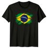 Ordem E Progresso Brazil Flag Travel Mens T-Shirt Ladies Graphic Tee Unisex