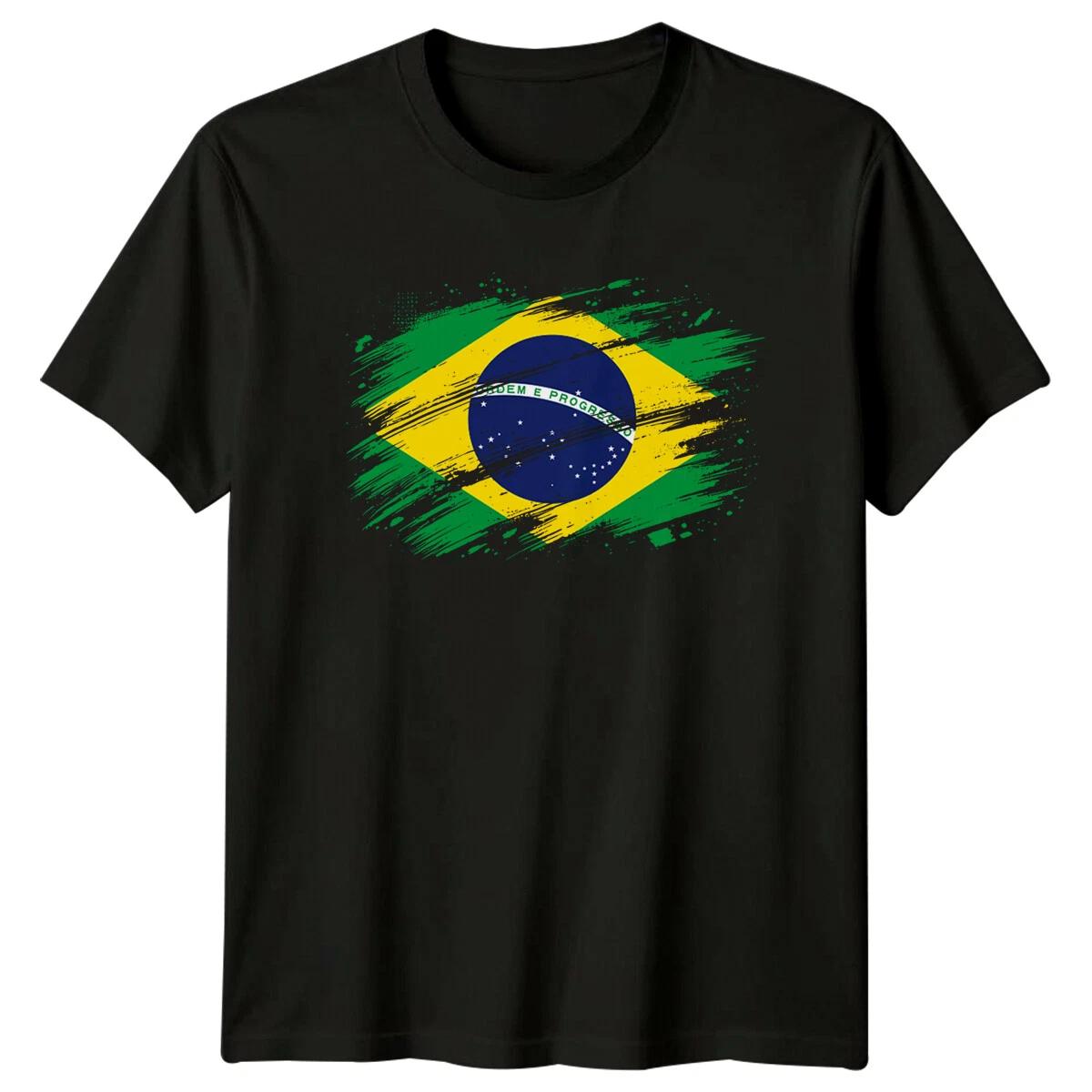 Ordem E Progresso Brazil Flag Travel Mens T-Shirt Ladies Graphic Tee Unisex XXXL