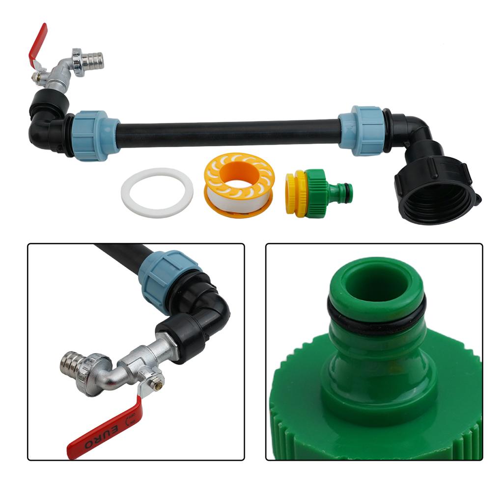 IBC Adapter Connection Kit 3/4 "Outlet Faucet For Tank Container Rainwater Tank IBC Ton Bucket Joint Elbow Pipe Fittings