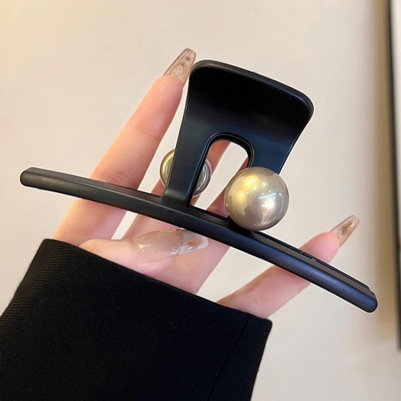 

Большой красный жемчуг заколка для волос для женщин девочек головной убор простая заколка объем волос зажим-акула зажим для волос затылок аксессуары для волос