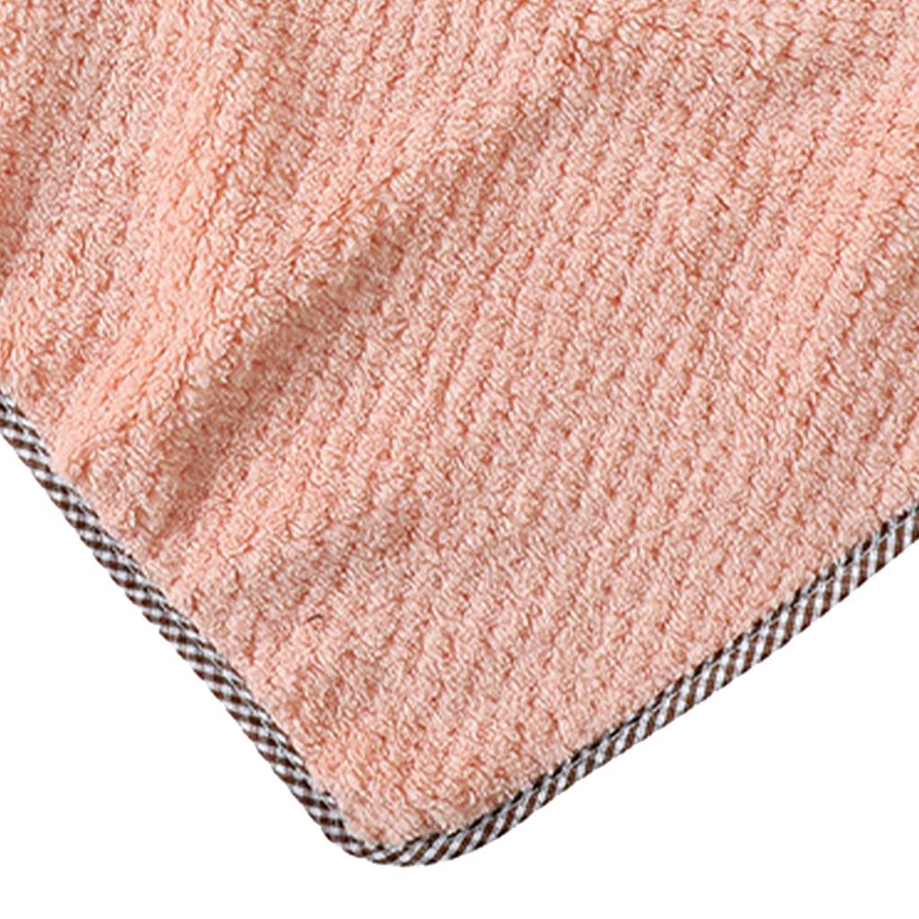 Kitchen Cleaning Dish Cloth with Hanging Loop Coral Fleece Absorbent Soft Hand Towel for Household Kitchen Bathroom