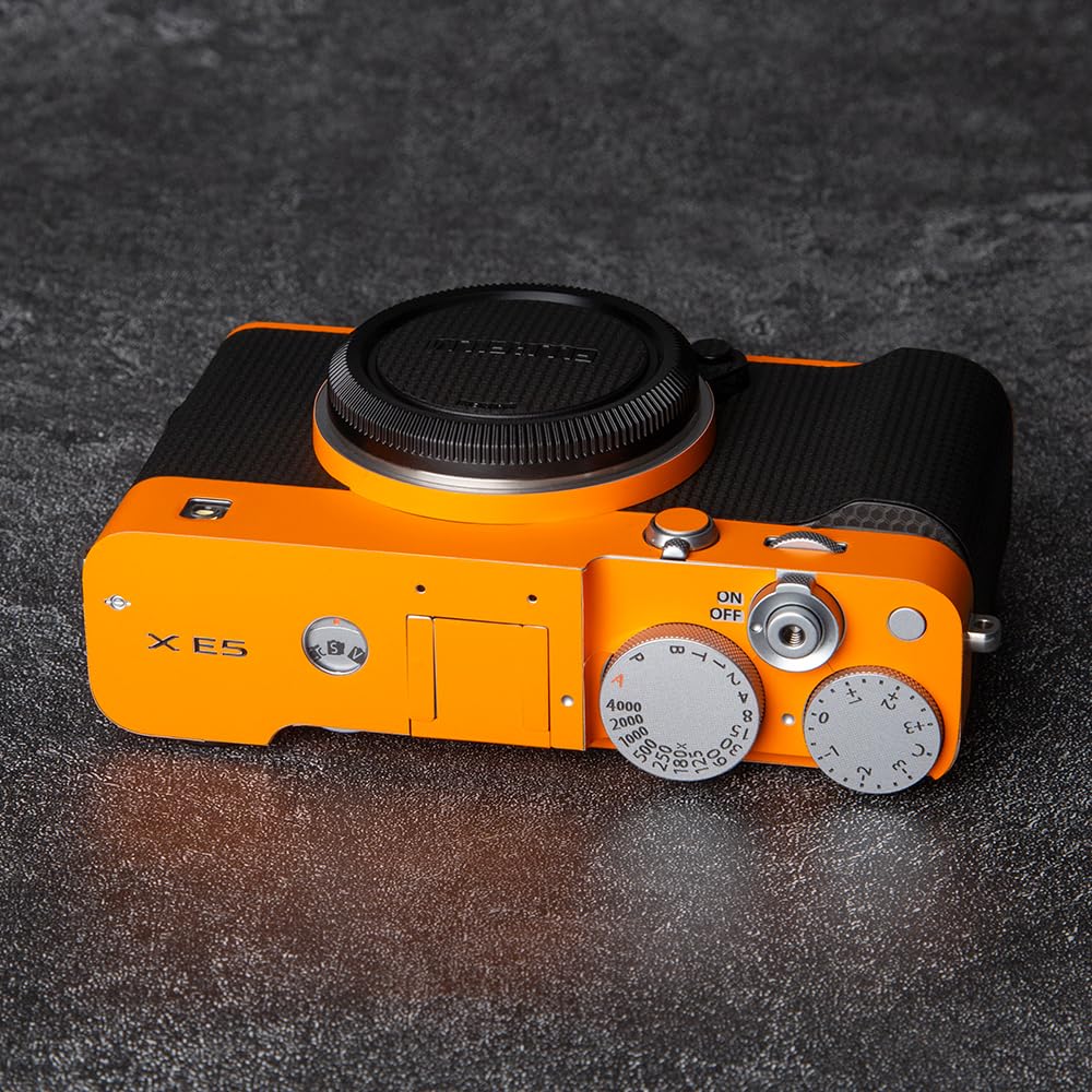Scratch-Resistant and Wear-Resistant Camera Skin Cover Protector for Fujifilm X-E5 (Matte Dust Orange)