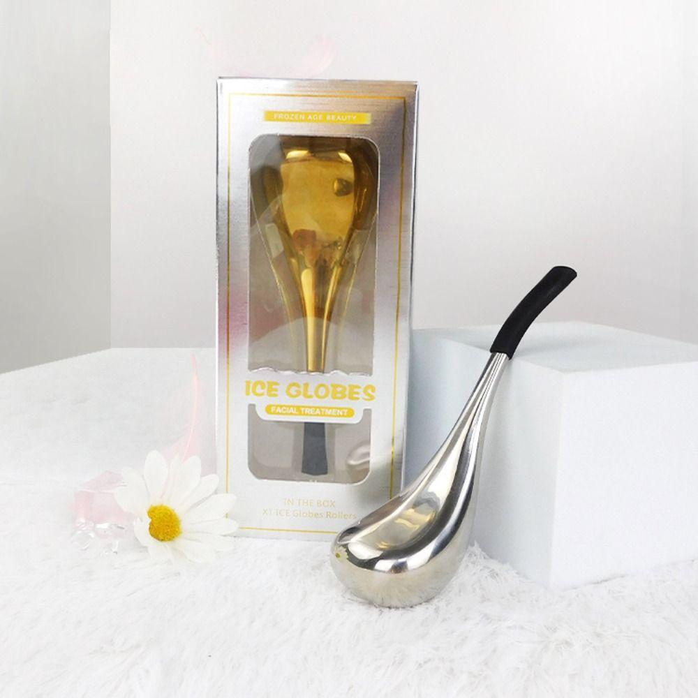 Ice Globes Freeze Steel Ice Globes Cryo Sticks Cold Release Wrinkle Ergonomics Face Roller Stainless Steel Facial Massager
