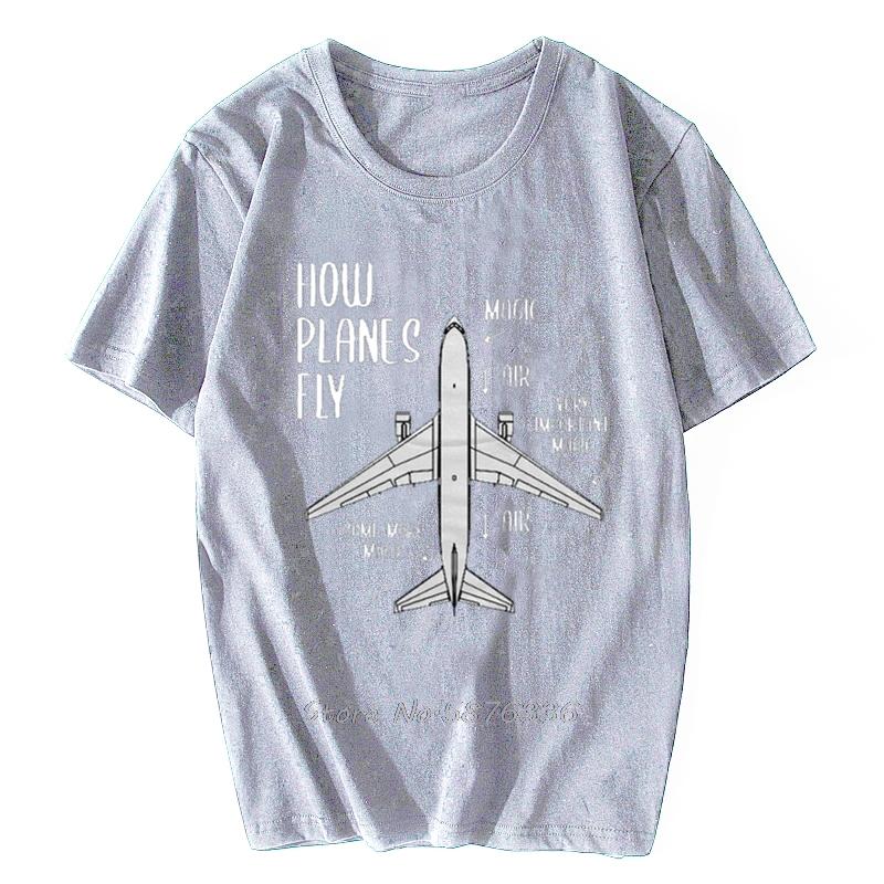 Novelty How  Fly Engineer Pilot Airplane TShirt Mens Short Sleeves Oversized Hip Hop  Printed T Shirts Top Tees