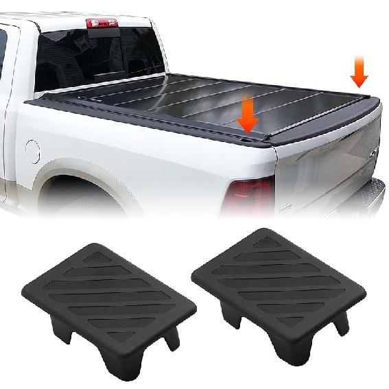JERBOR 2Pack Silicone Pickup Trucks BedRail Stake Pocket Covers for Dodge Ram 1500 2500 3500 2009-2018 Truck Bed Rail Stake Pocket Plugs