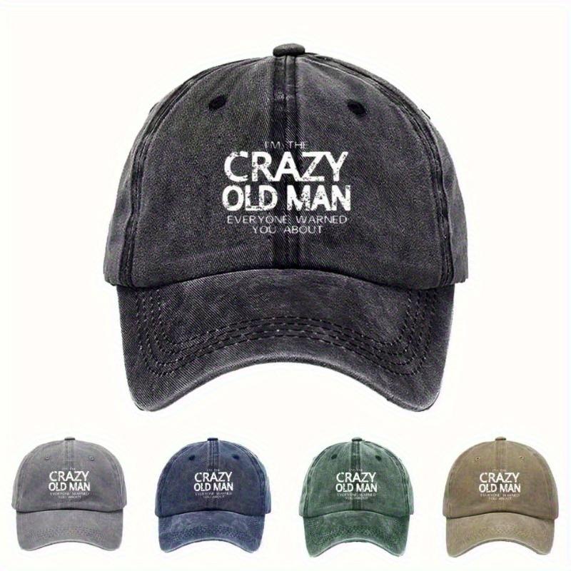 Distressed Retro Baseball Cap Worn Text Slogan Street Culture Adjustable Sun Hat