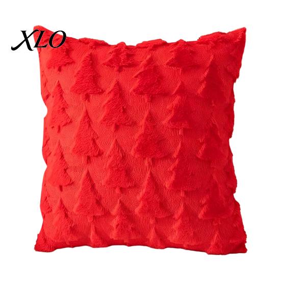 Cozy Plush Pillow Cover Christmas Throw Cover, 18x18 Inch Cushion 3D Snowman Festive Snowflake Reindeer Patterns Pattern, Case for Holiday Home