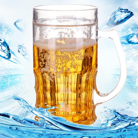 Beer Glasses 400ml Double Layer Funny Beer Cup Ornament Prank