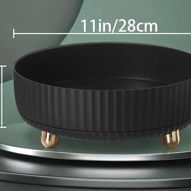 Rotating Kitchen Storage Tray for Snacks, Fruit, and Seasoning Bottles