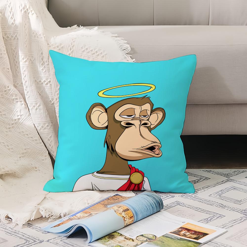 B-Bored Ape ART Pillow Case Office Cushions Suitable For Sofa Car Decorative Cushion Cover