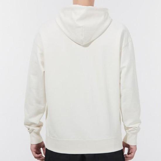 PUMA Men's White Knitted Hooded Warm Sports Sweatshirt