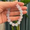 Beads Bracelet Contrast Color Elastic Rope Handmade Polishing Faux Crystal Beaded Bracelet Jewelry Accessories