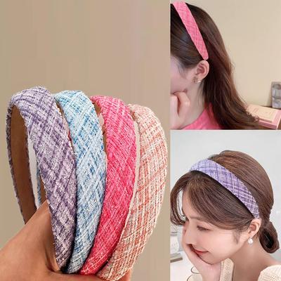 2 Stück Modische 2,5 cm Breite Süße Bonbonfarbene Hübsche Haarbänder für Damen Mädchen Vintage Haarband Stirnband Koreanisches Zubehör